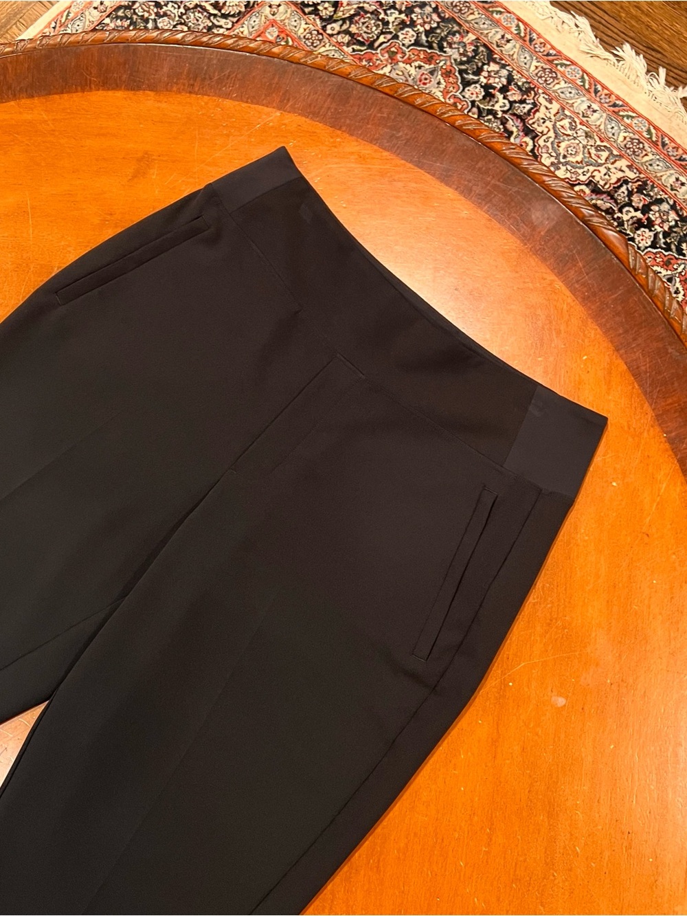 Athleta Endless High Rise Pant Black 12 Tapered Straight Leg Semi-Fitted Travel - Picture 5 of 16